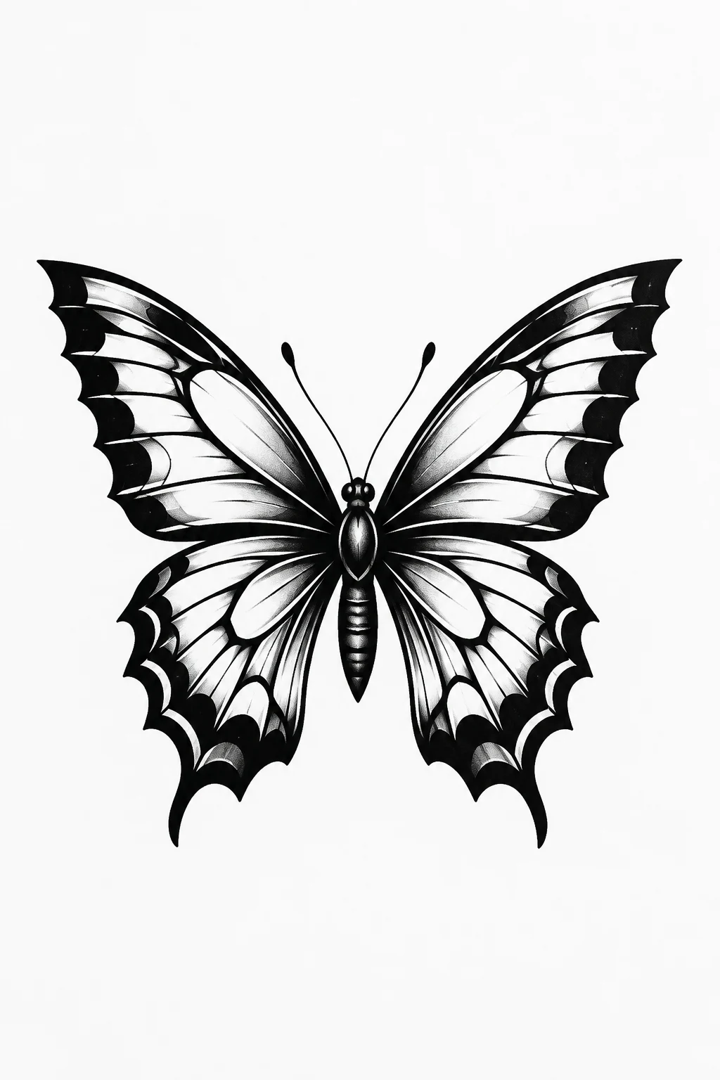 Butterfly Tattoo Simple Men With Bold Lines — butterfly tattoo simple style outfit