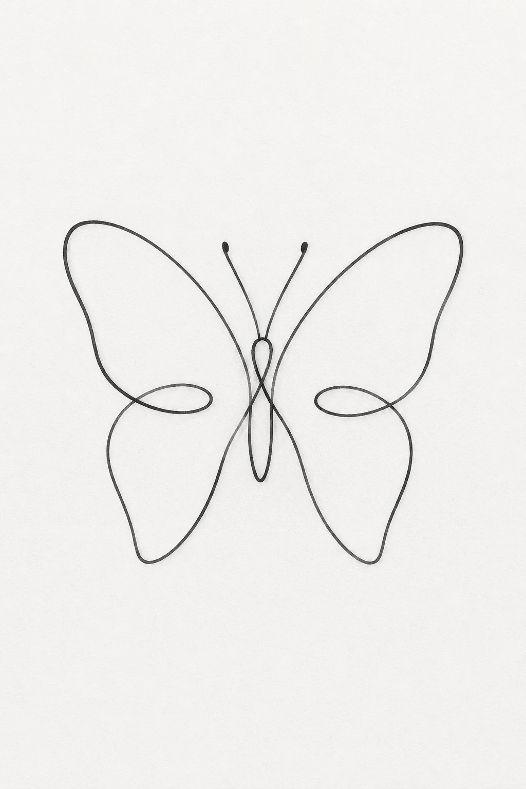 One-Line Butterfly — butterfly tattoo simple style outfit