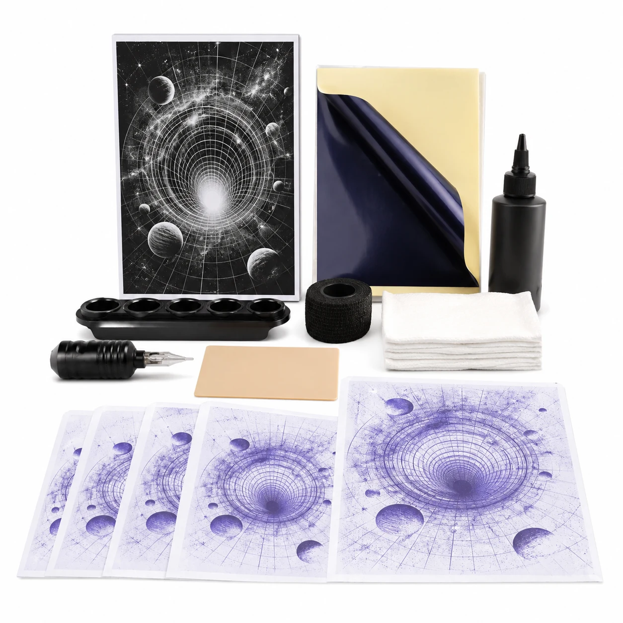 Wormhole Tattoo Stencil Kit