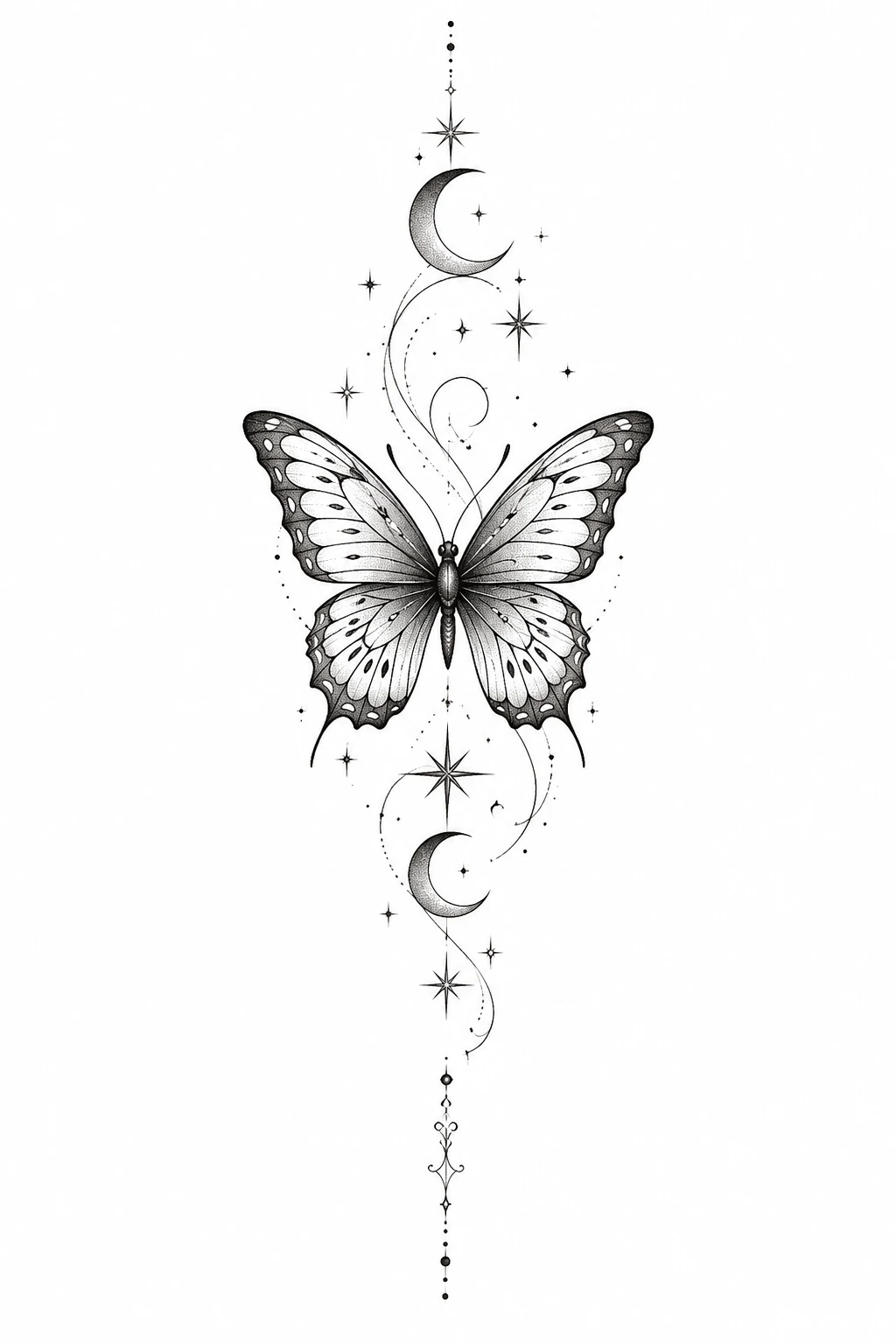 Butterfly Wrist Tattoo With a Celestial Touch — butterfly tattoo wrist style outfit