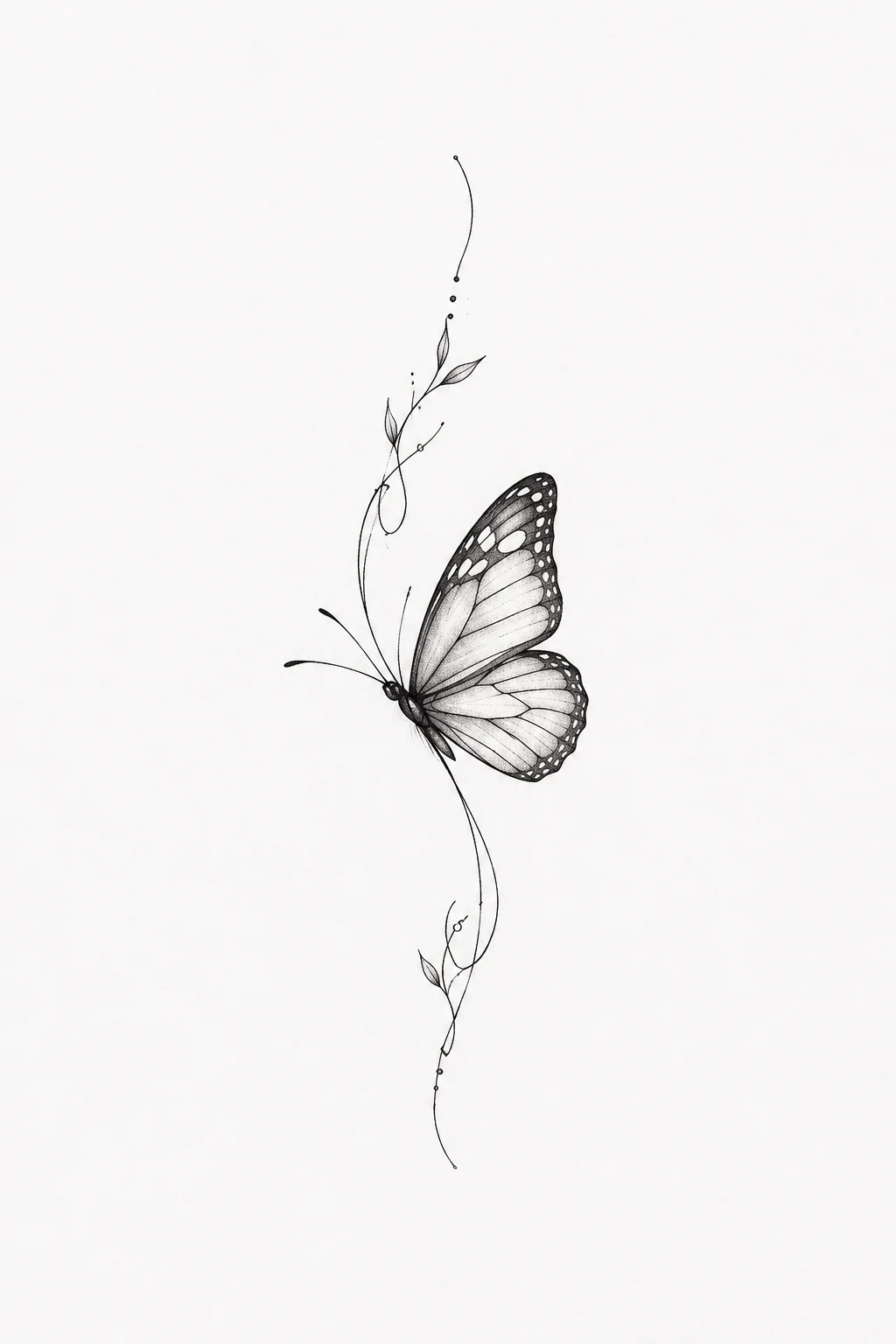 Fine-Line Butterfly Side Wrist — butterfly tattoo wrist style outfit