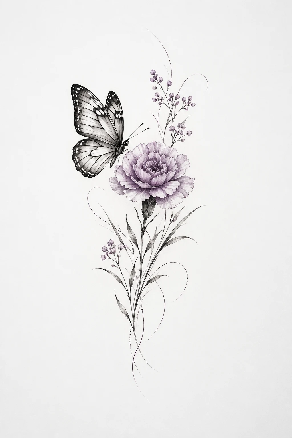 Butterfly Tattoo Wrist Meaning With a Birth Flower — butterfly tattoo wrist style outfit