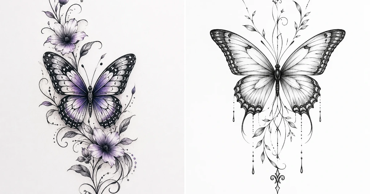 7 Butterfly Tattoo Ideas You’ll Want to Screenshot butterfly tattoo