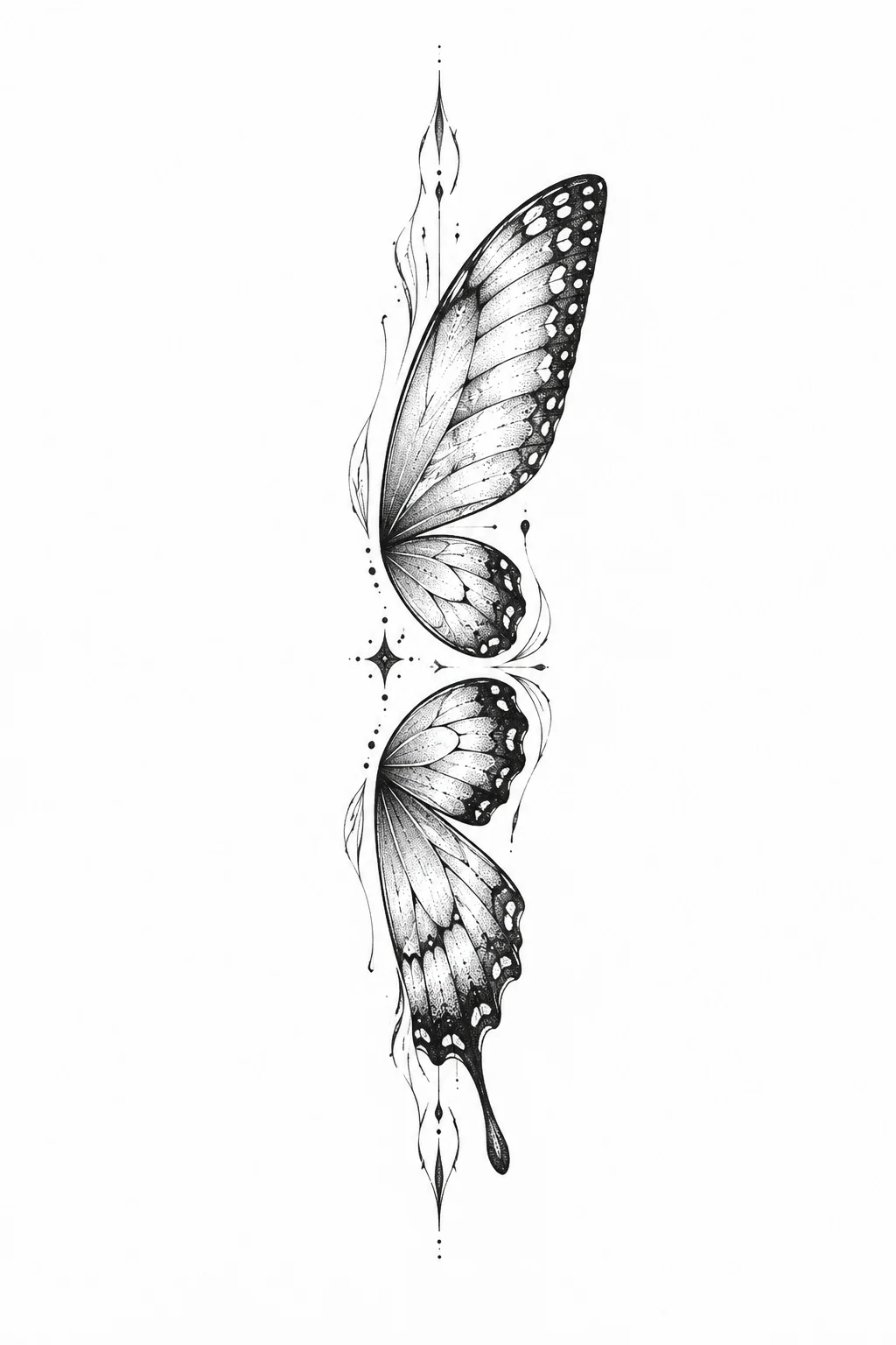 Butterfly Wing Tattoo on Finger — butterfly wing tattoo style outfit