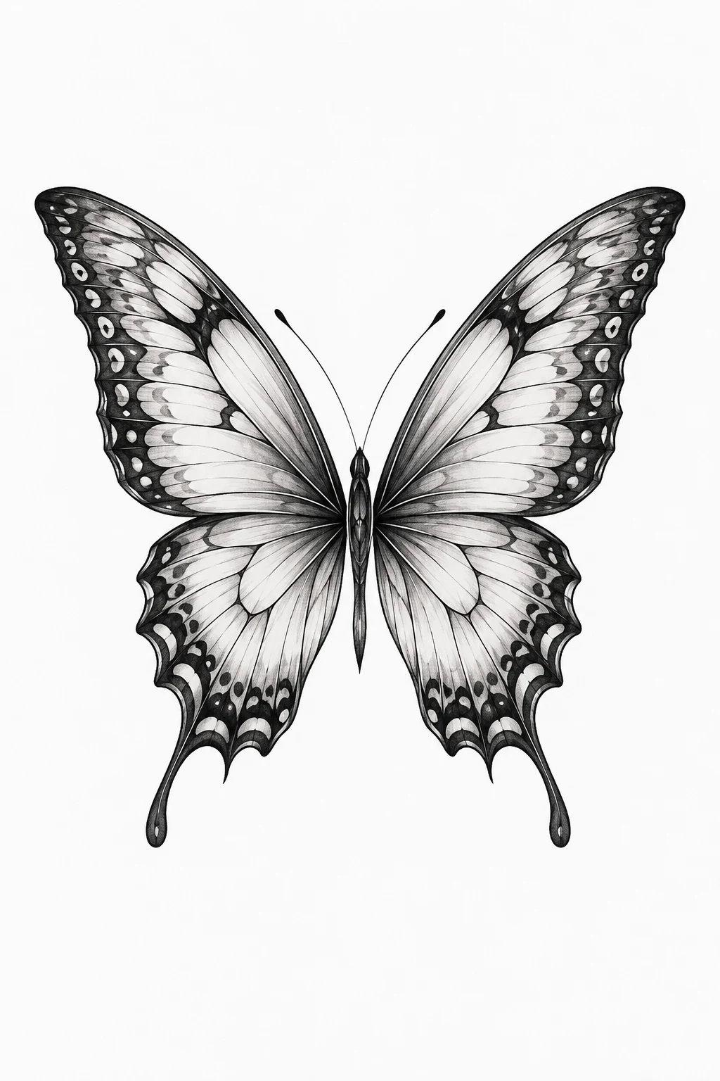 Symmetrical Back Wings — butterfly wings tattoo style outfit