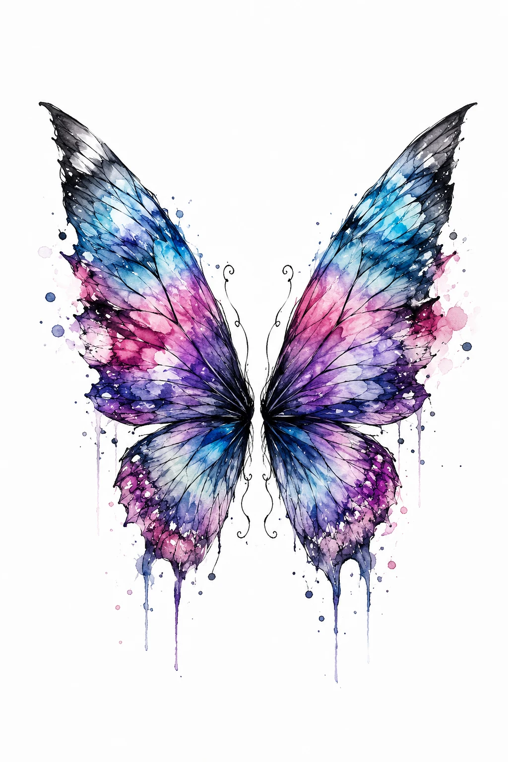Watercolor Wings — butterfly wings tattoo style outfit