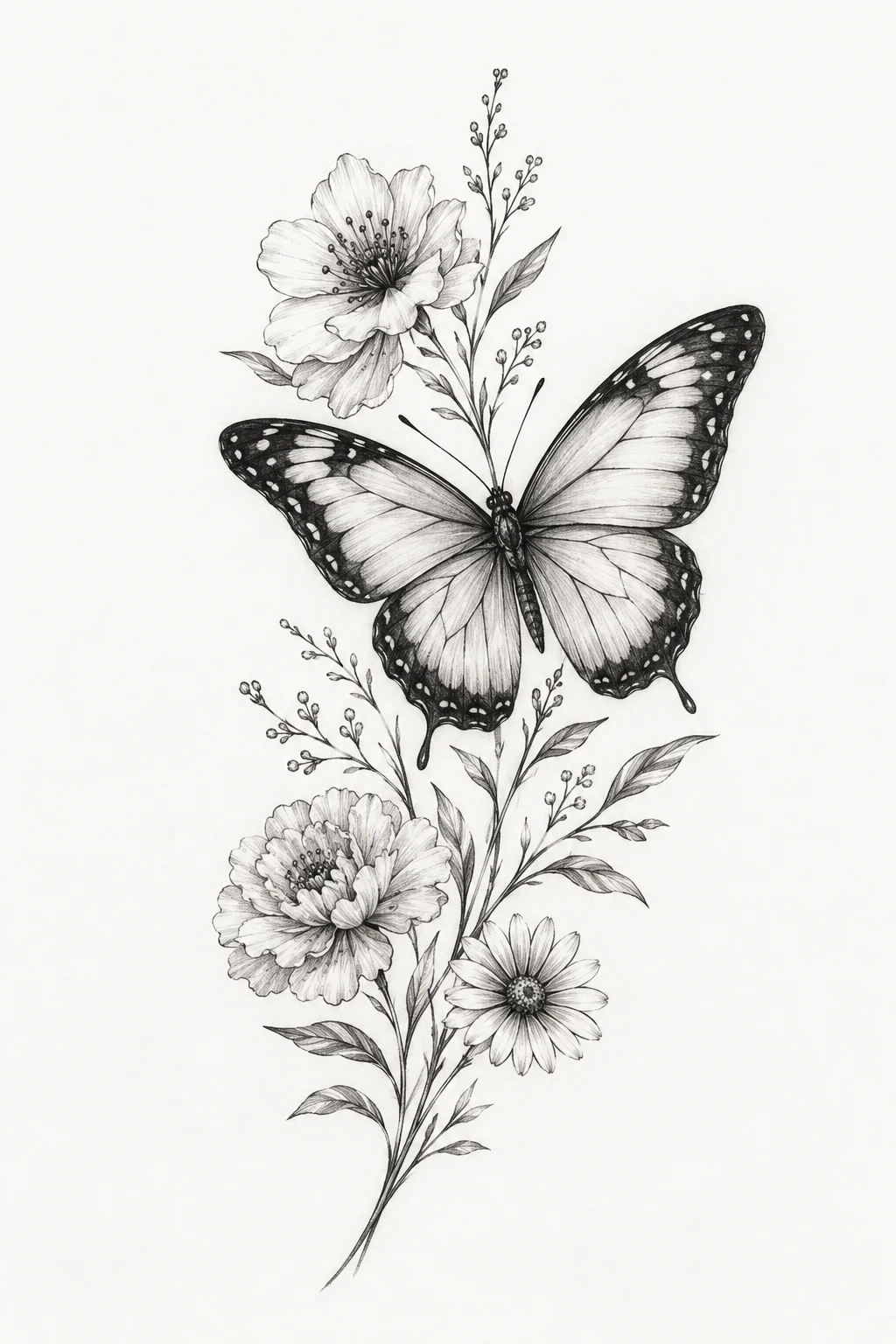 Birth-Flower Butterfly — butterfly wrist tattoos style outfit