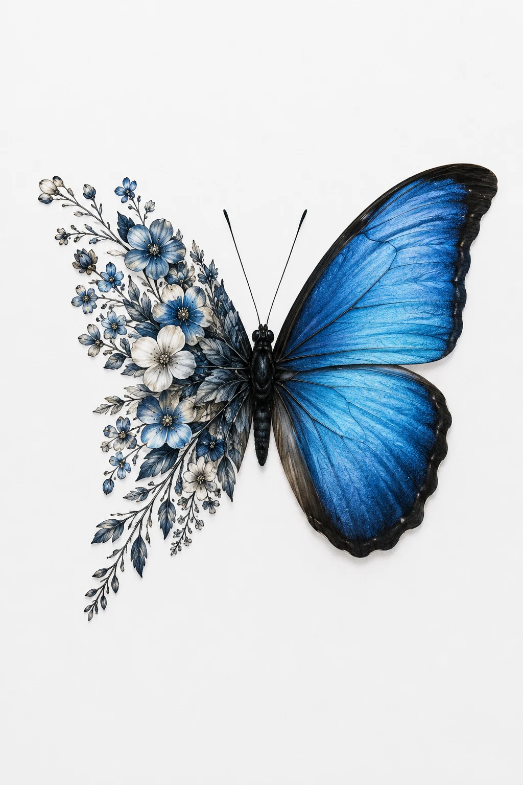 Blue Morpho Butterfly — butterfly wrist tattoos style outfit