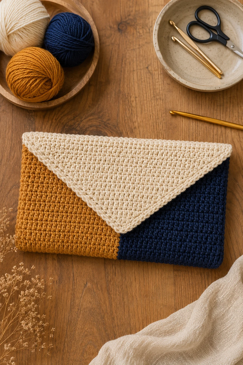 Color-Blocked Clutch Bag Crochet — Clutch bag crochet style outfit