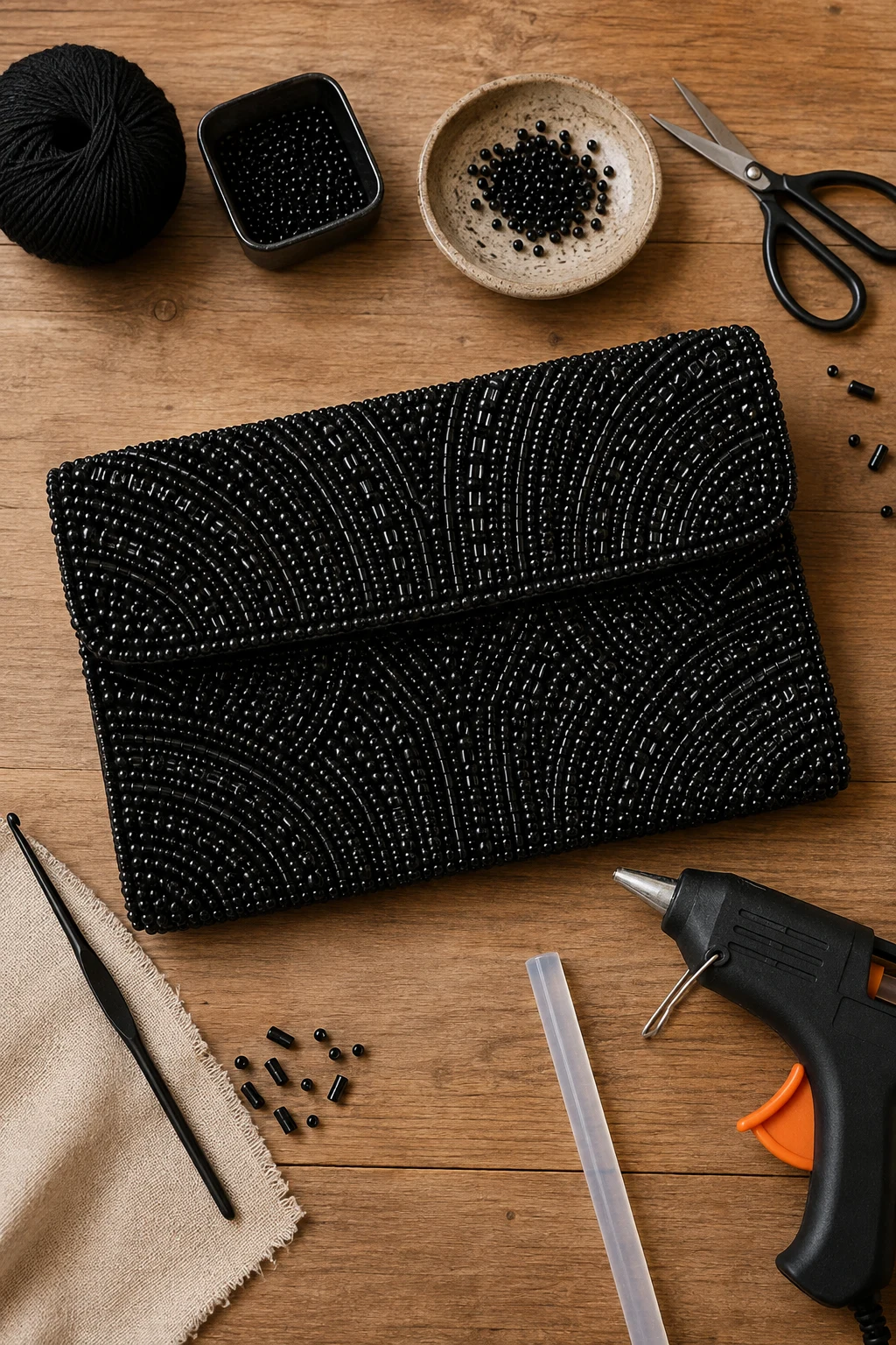 Beaded Clutch for Date Night — Clutch bag crochet style outfit