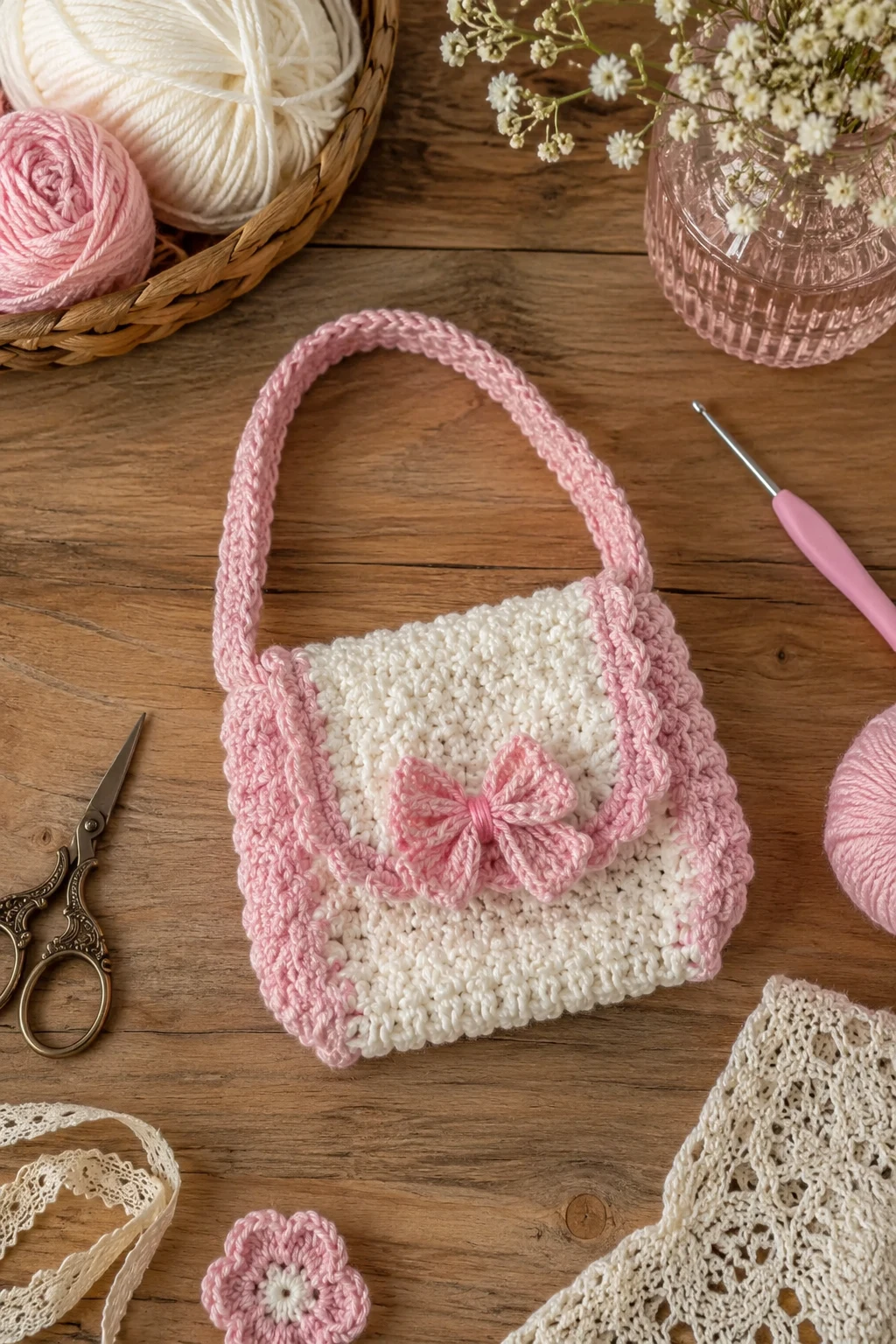 Coquette Crochet Mini Purse — coquette crochet ideas style outfit