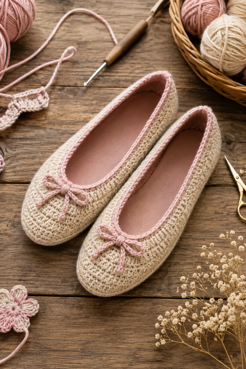 Crochet Ballet Flats — coquette crochet ideas style outfit