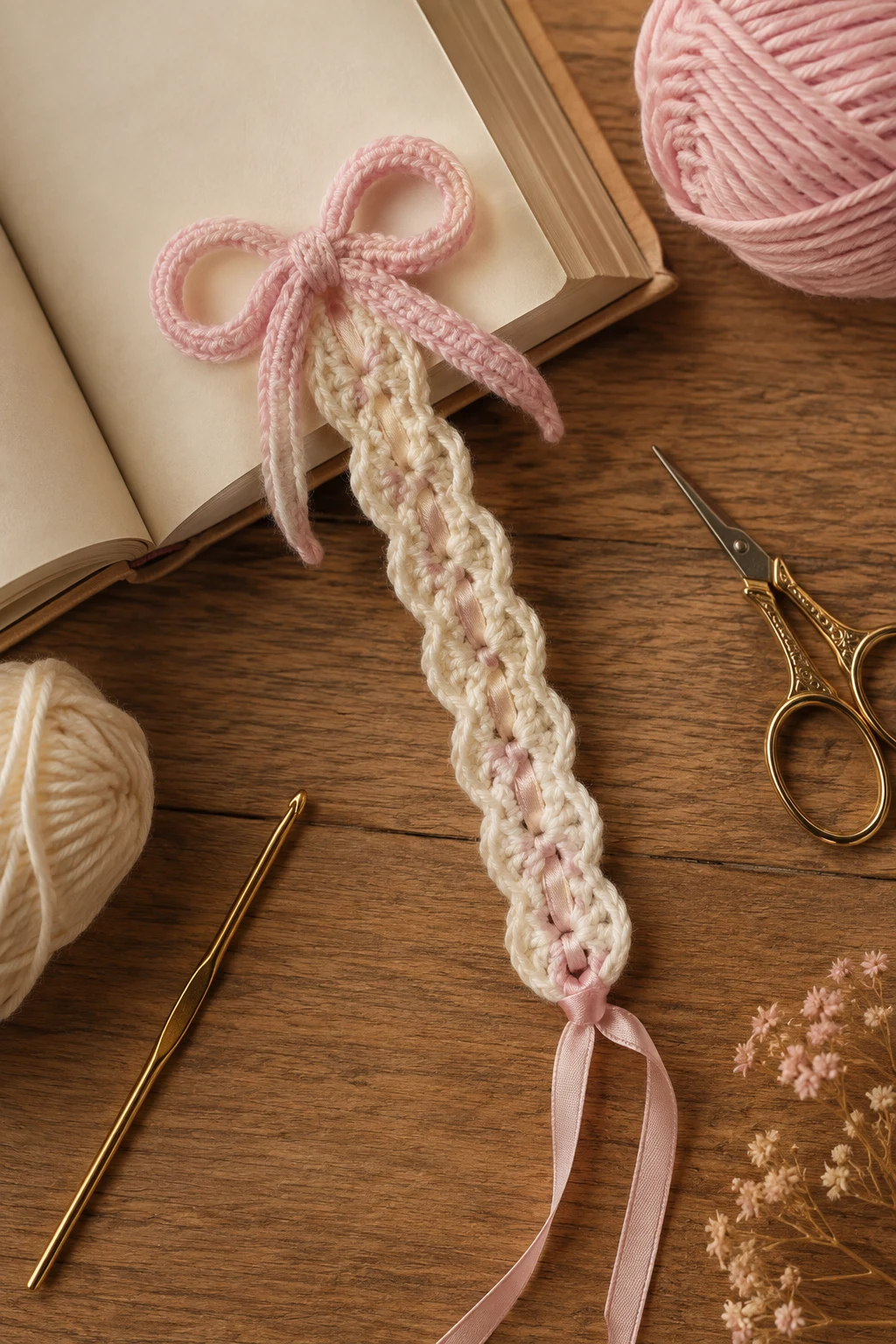 Crochet Ribbon Bookmark — coquette crochet ideas style outfit