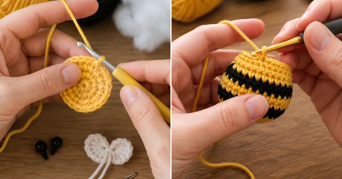 Crochet Amigurumi Free Patterns: Adorable Mini Bee crochet amigurumi free patterns