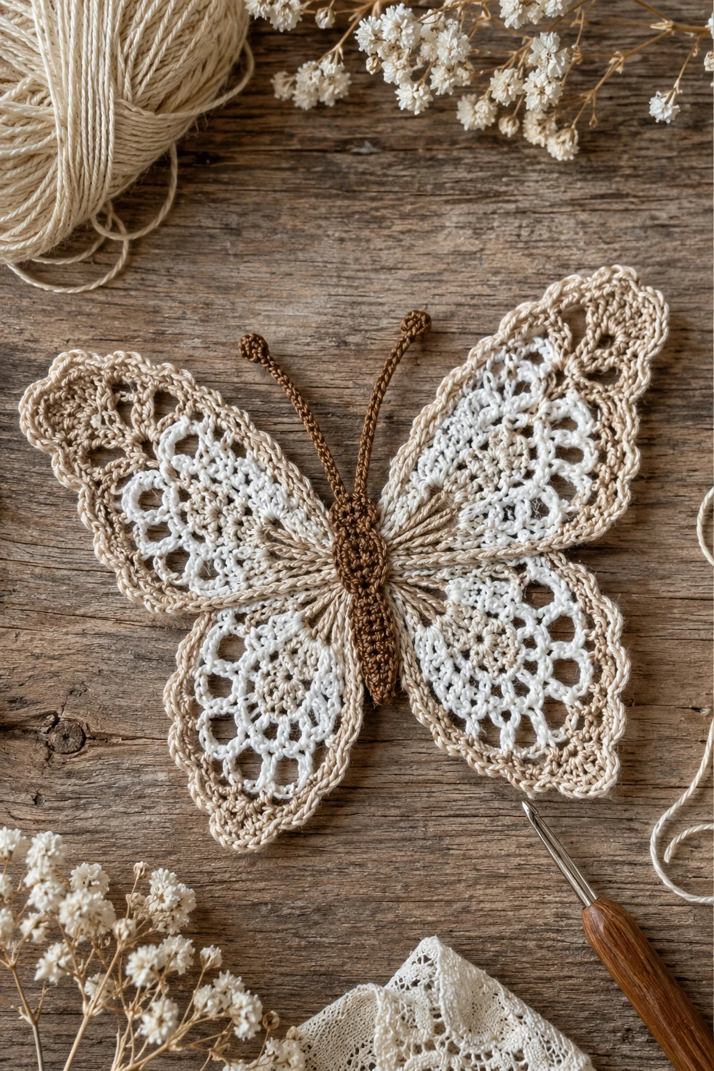 Vintage Lace Butterfly — crochet applique patterns free butterfly style outfit