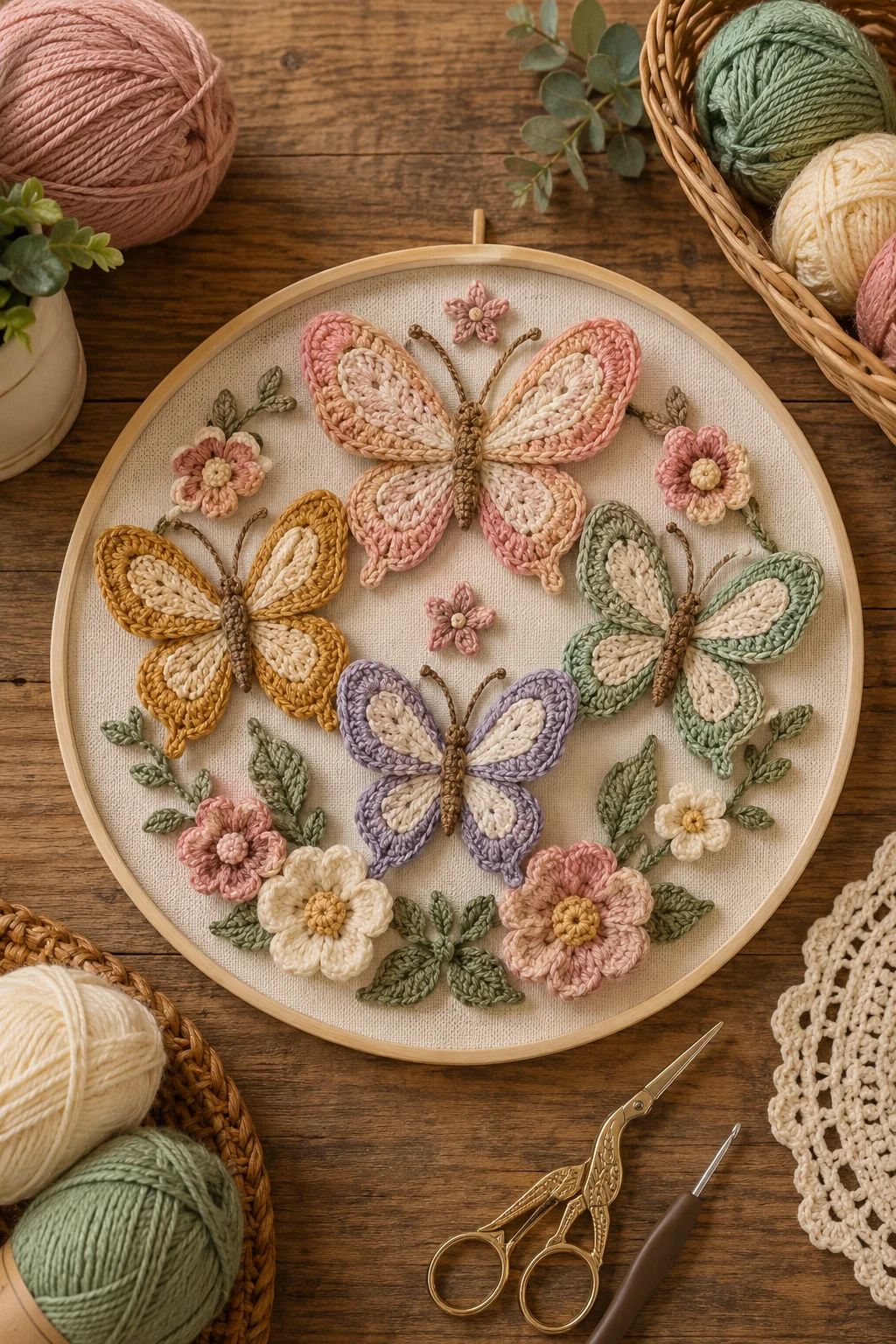 Butterfly Wall Art — crochet applique patterns free butterfly style outfit
