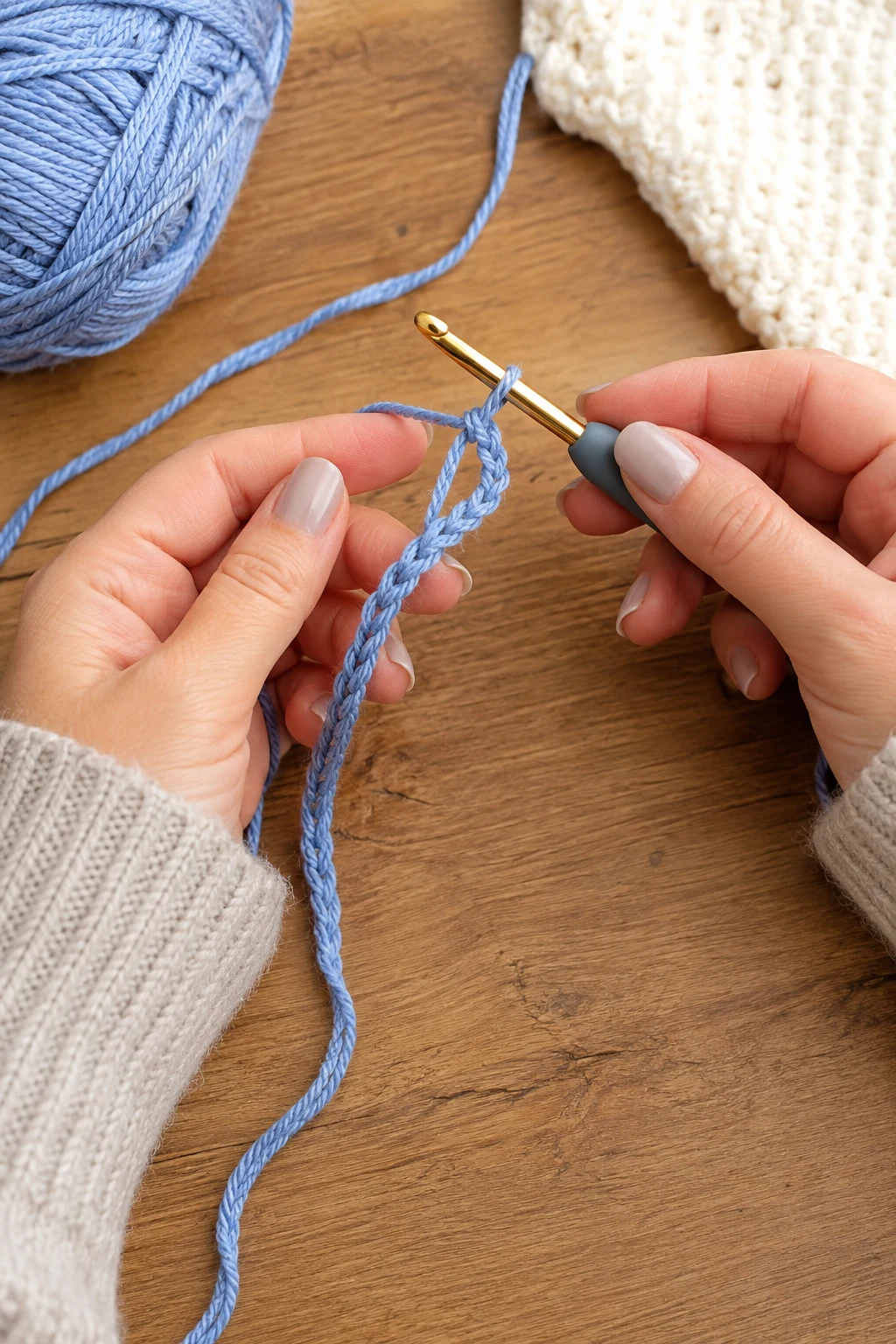 hands actively performing the