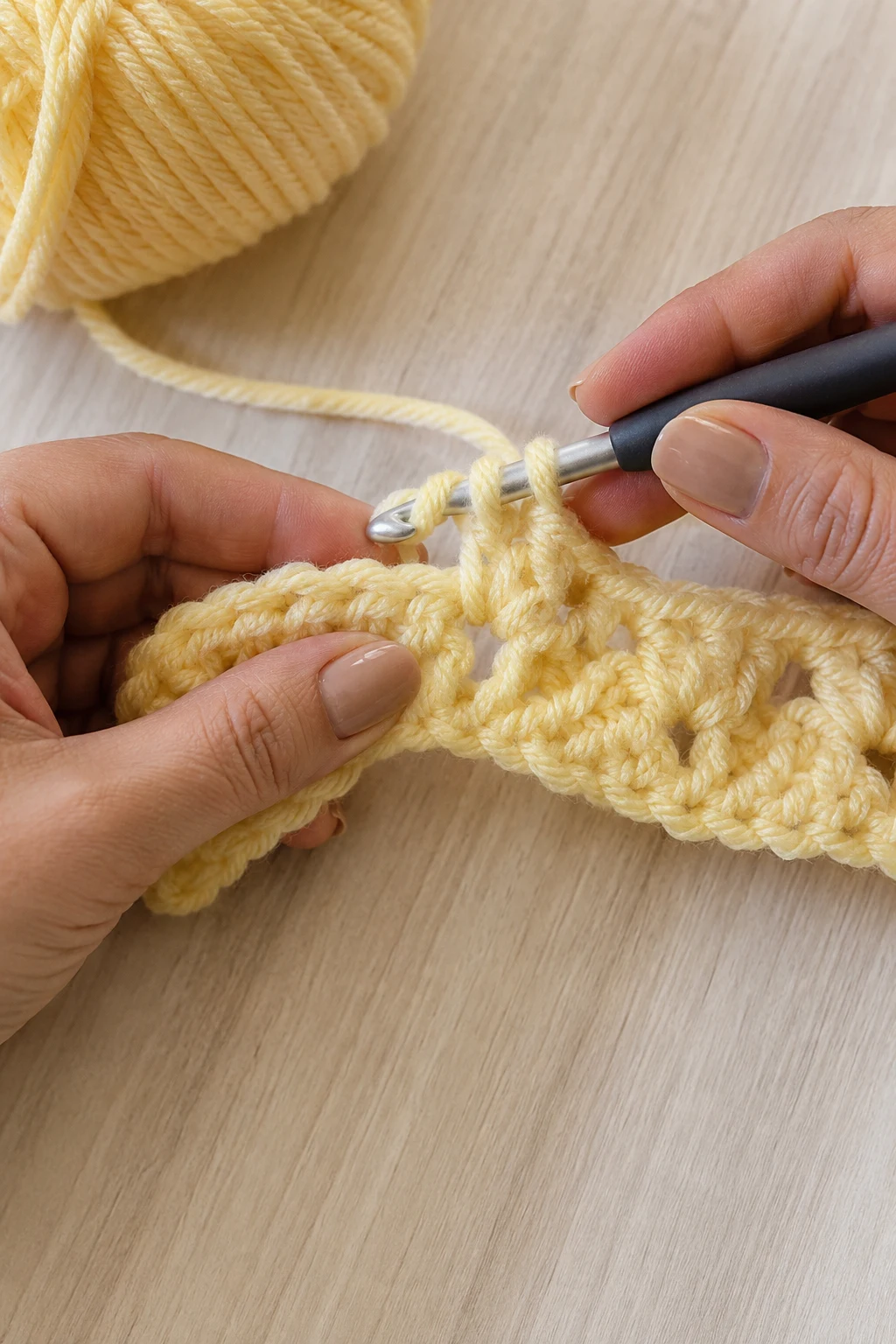 hands actively performing the