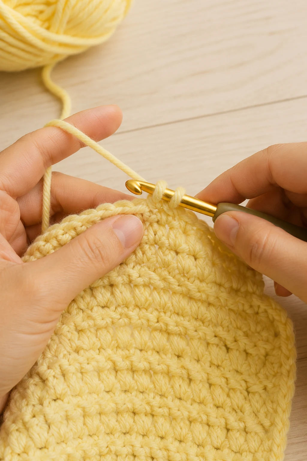hands actively performing the