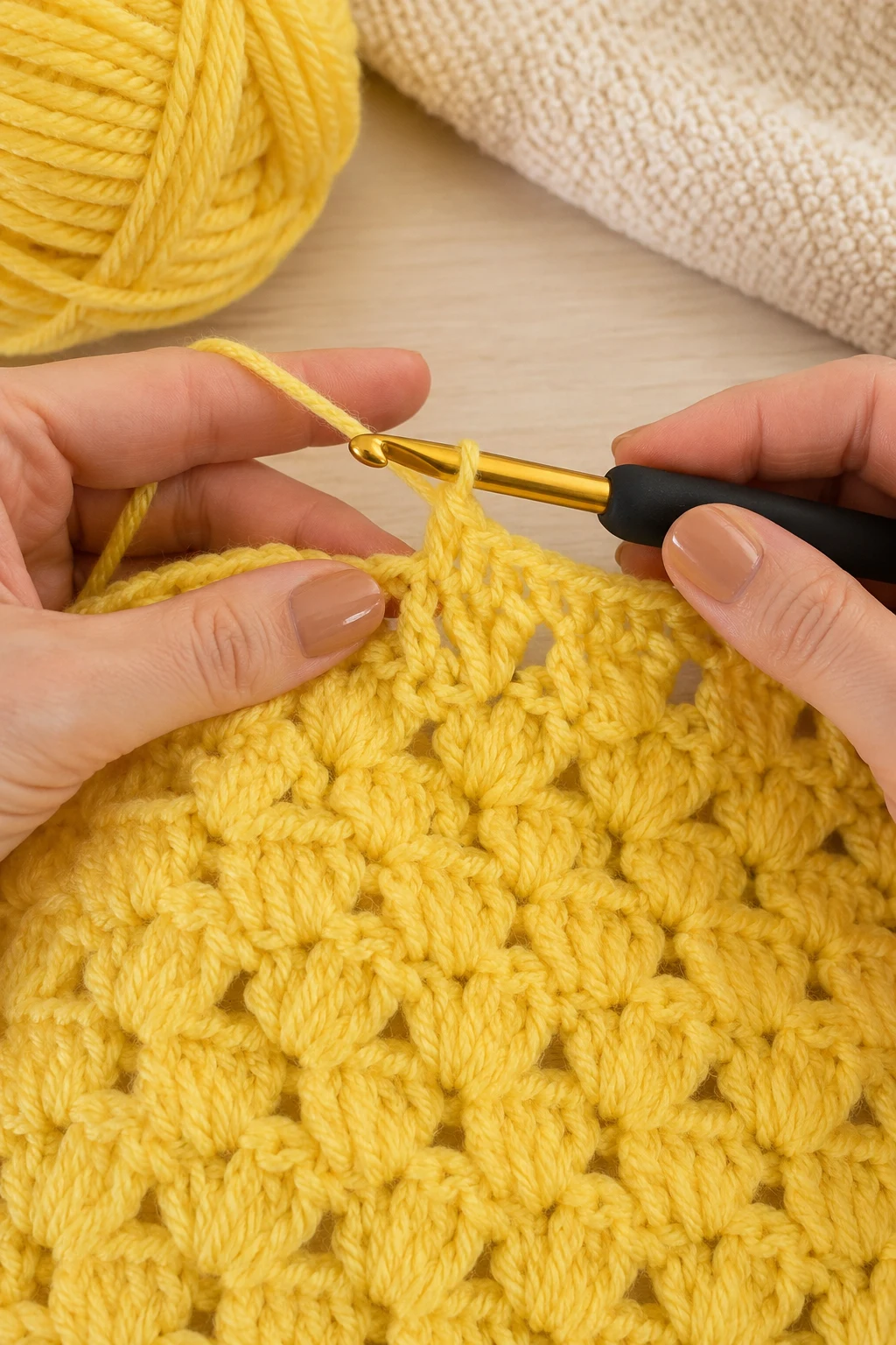 hands actively performing the