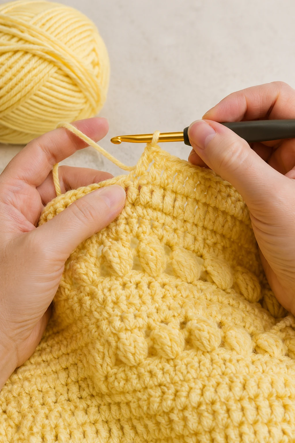 hands actively performing the