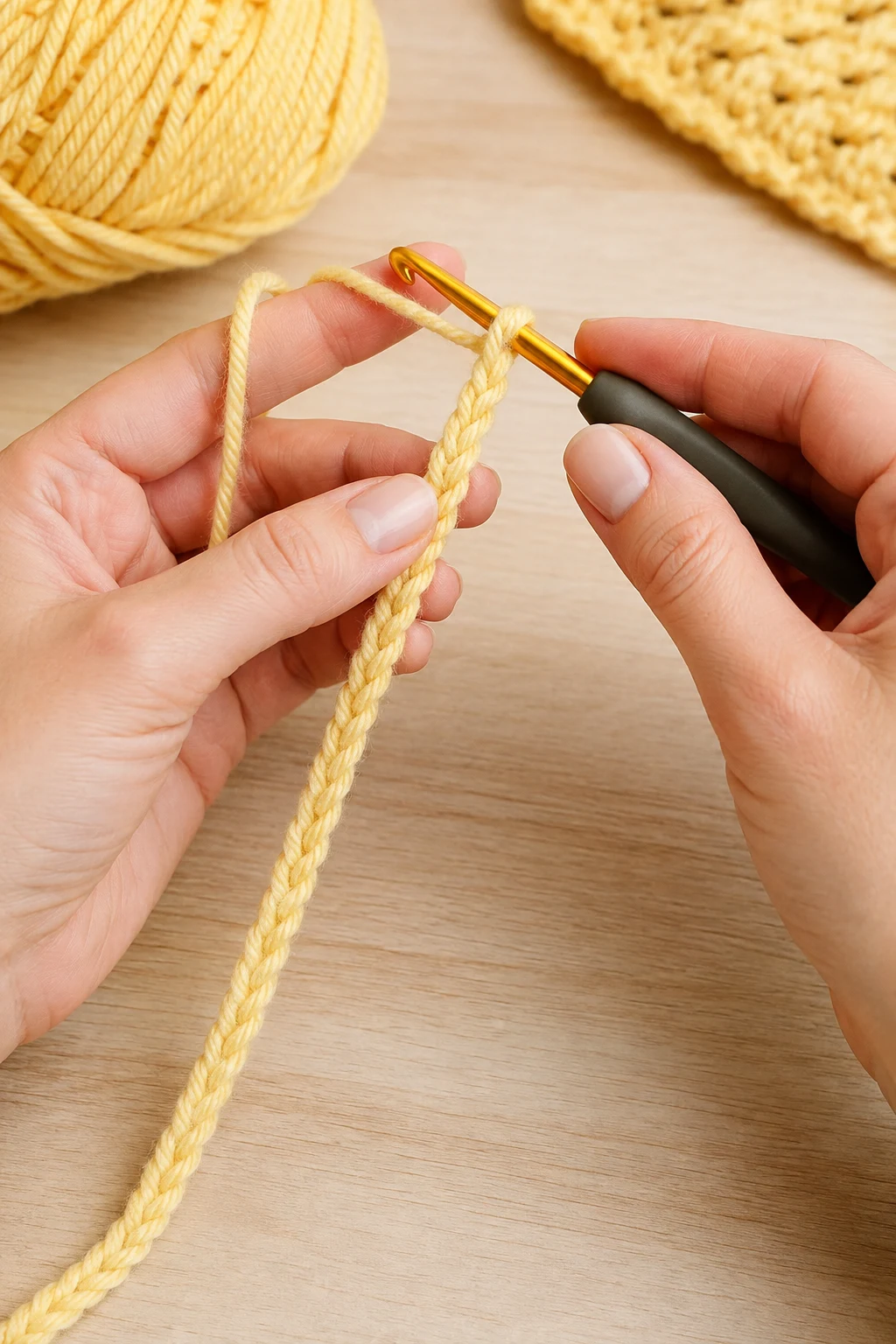 hands actively performing the