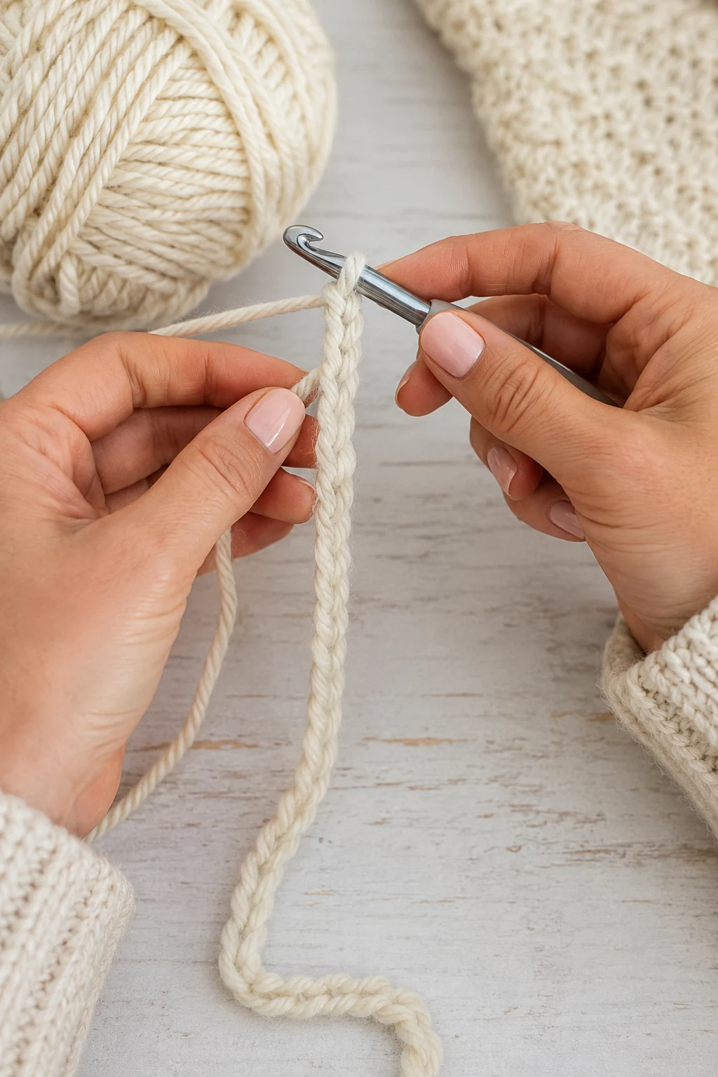 hands actively performing the