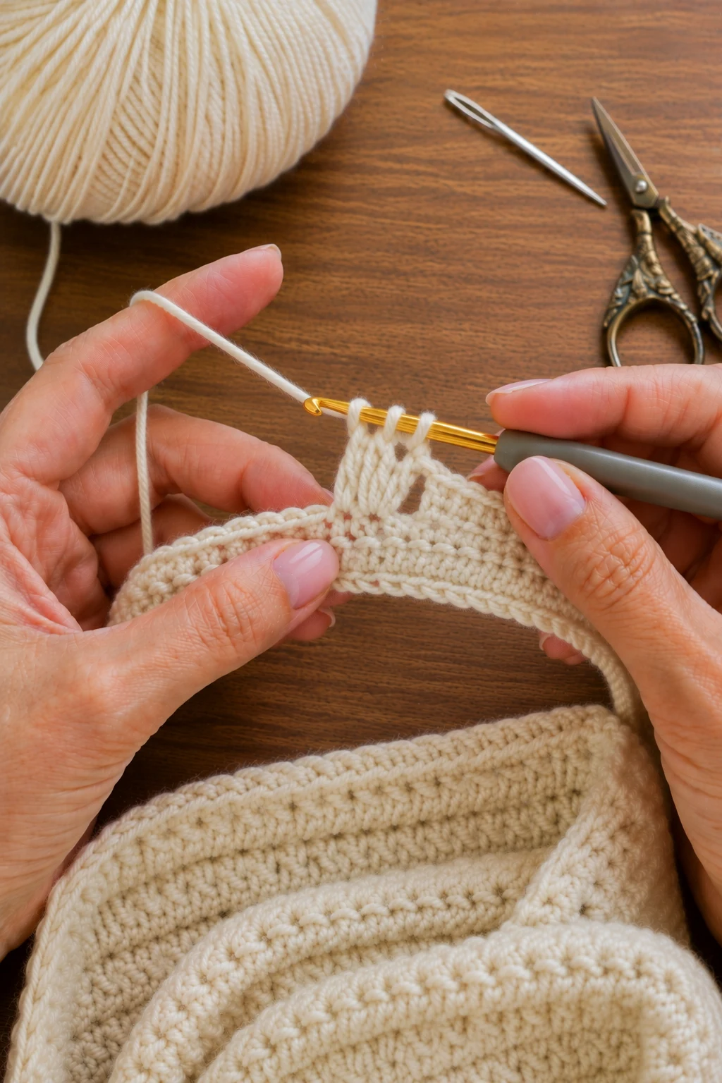 hands actively performing the