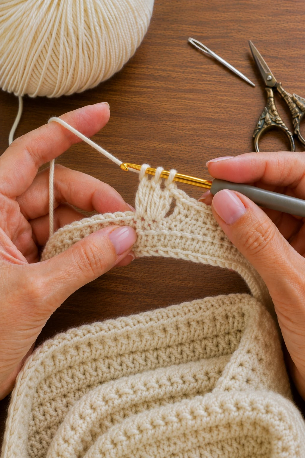 hands actively performing the