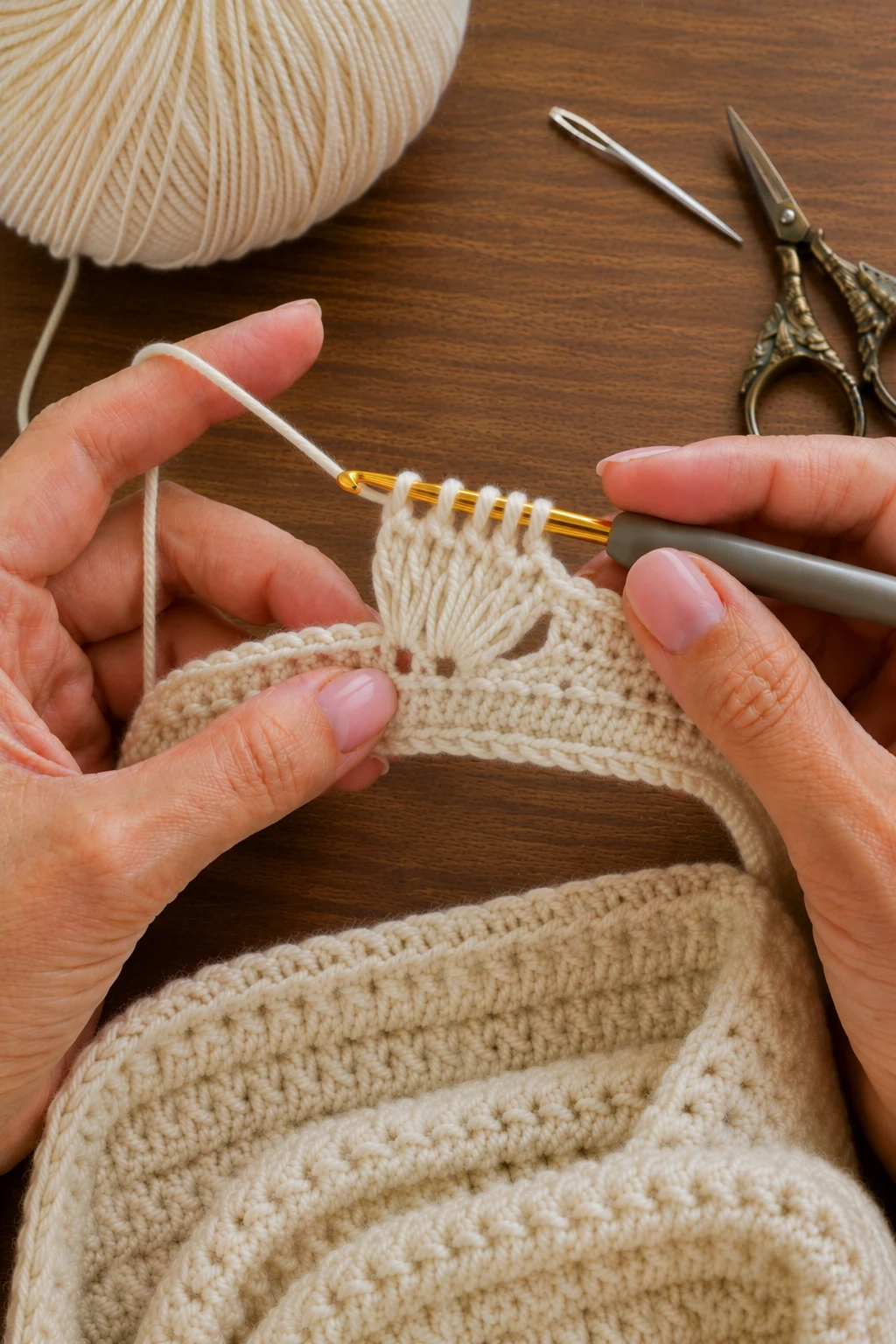 hands actively performing the