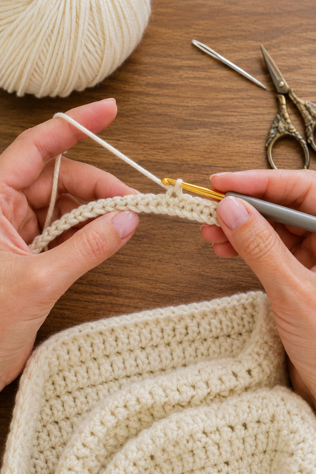hands actively performing the