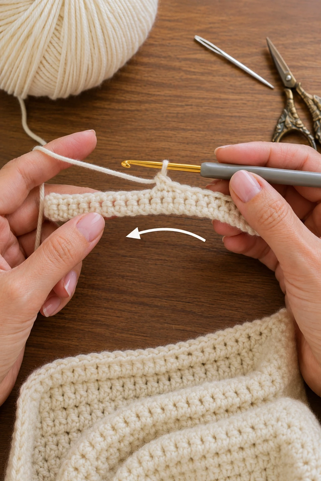 hands actively performing the