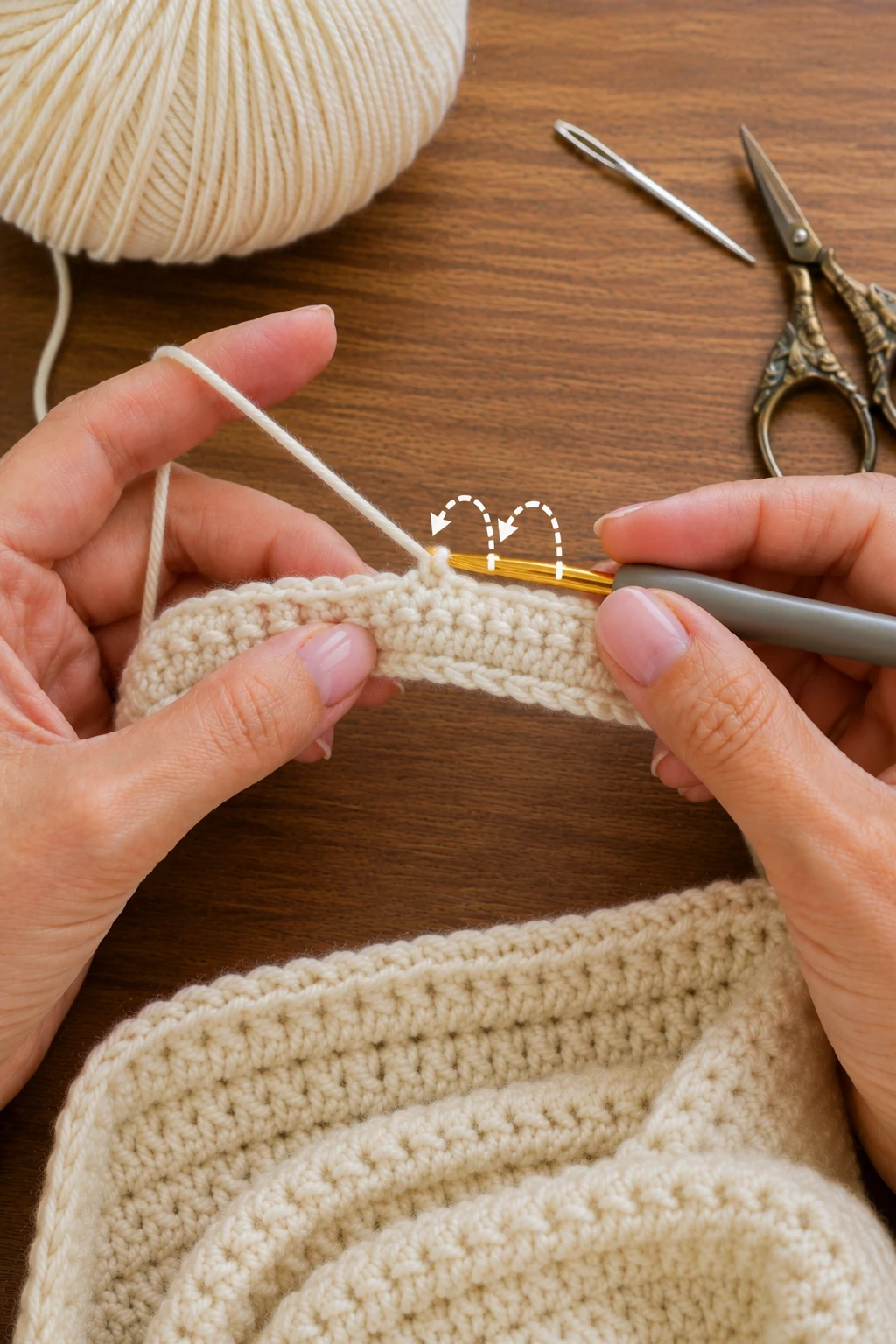 hands actively performing the