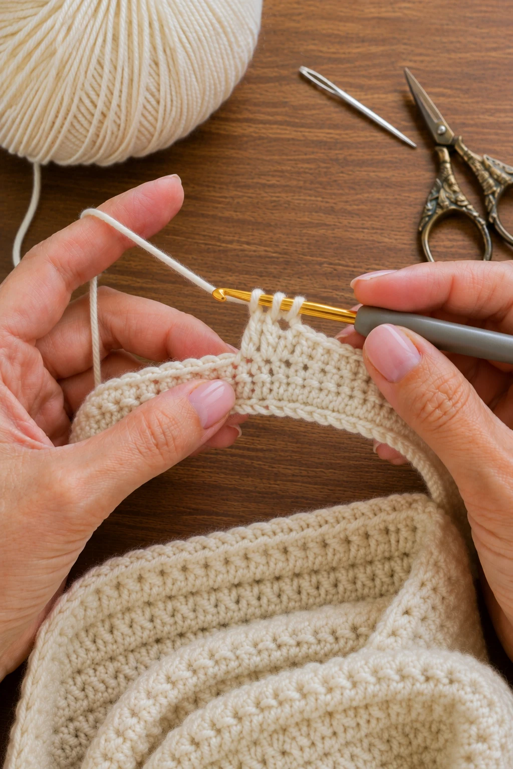 hands actively performing the