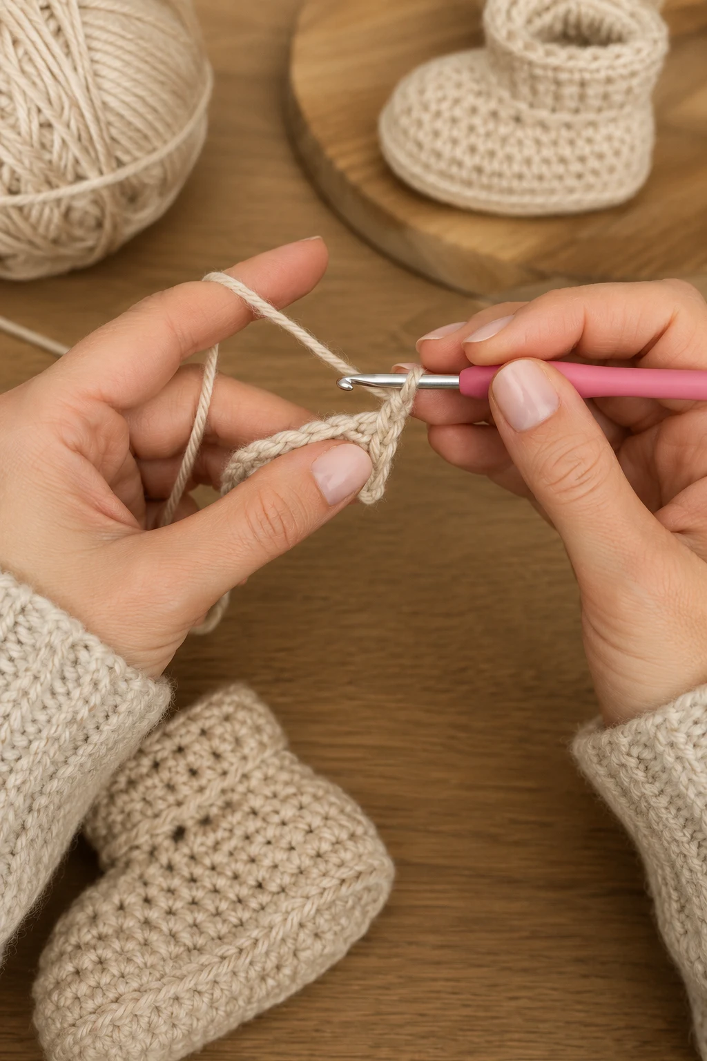 hands actively performing the