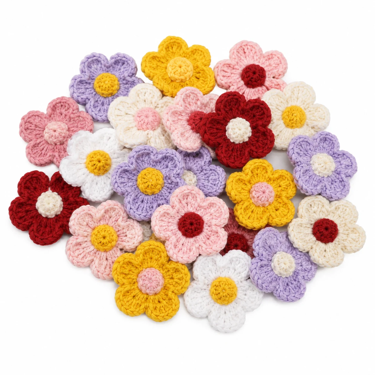MECCANIXITY Crochet Flower Appliques