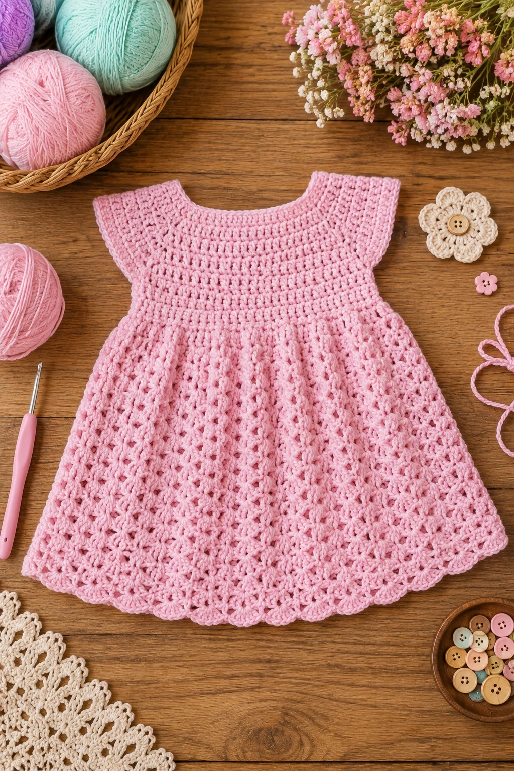 Easy Crochet Baby Dress Pattern for Beginners — crochet baby dress style outfit