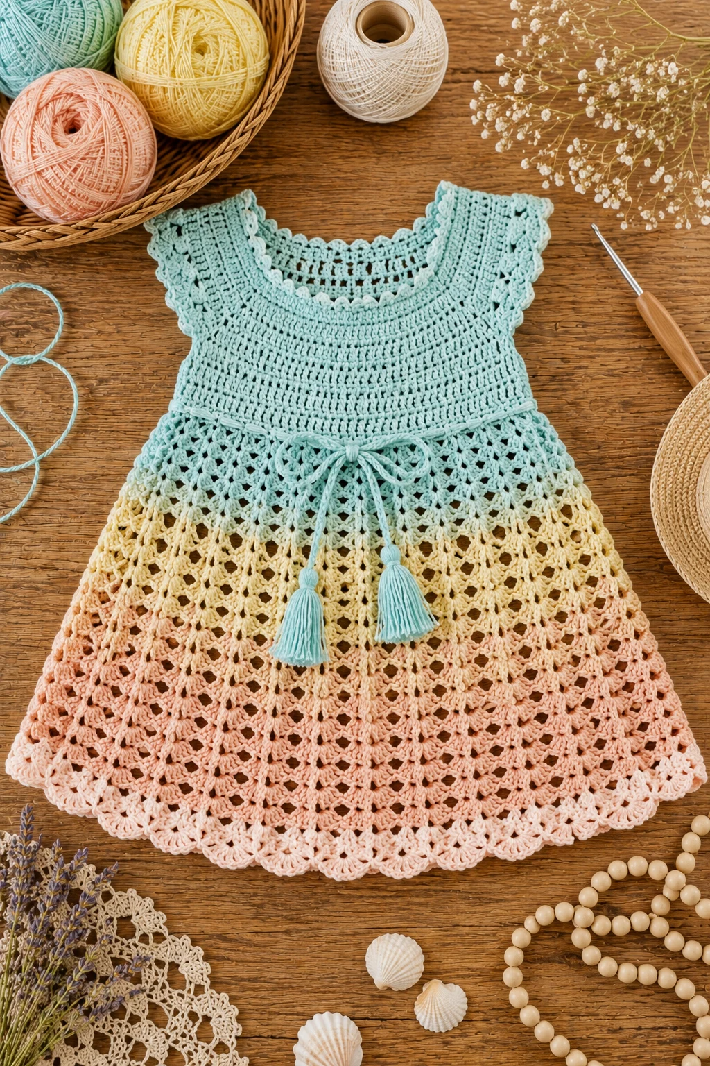 Lightweight Summer Crochet Baby Dress — crochet baby dress style outfit