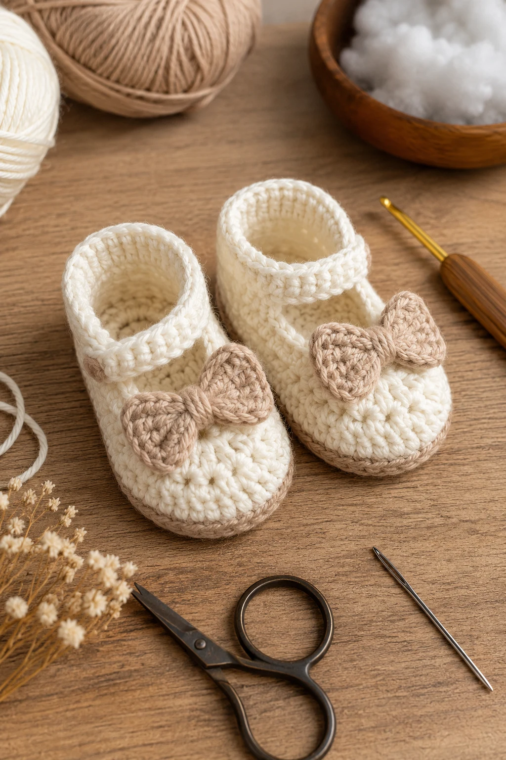 The Classic Baby Booties — crochet baby gifts style outfit