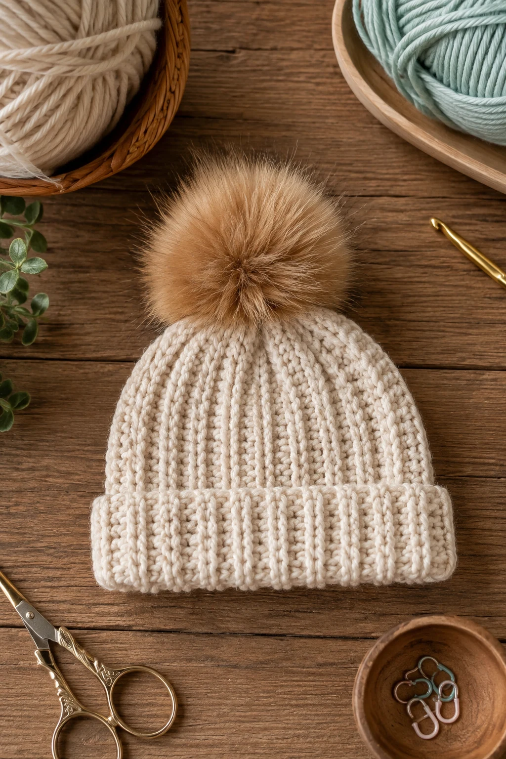 Classic Ribbed Crochet Baby Hat — crochet baby hat style outfit