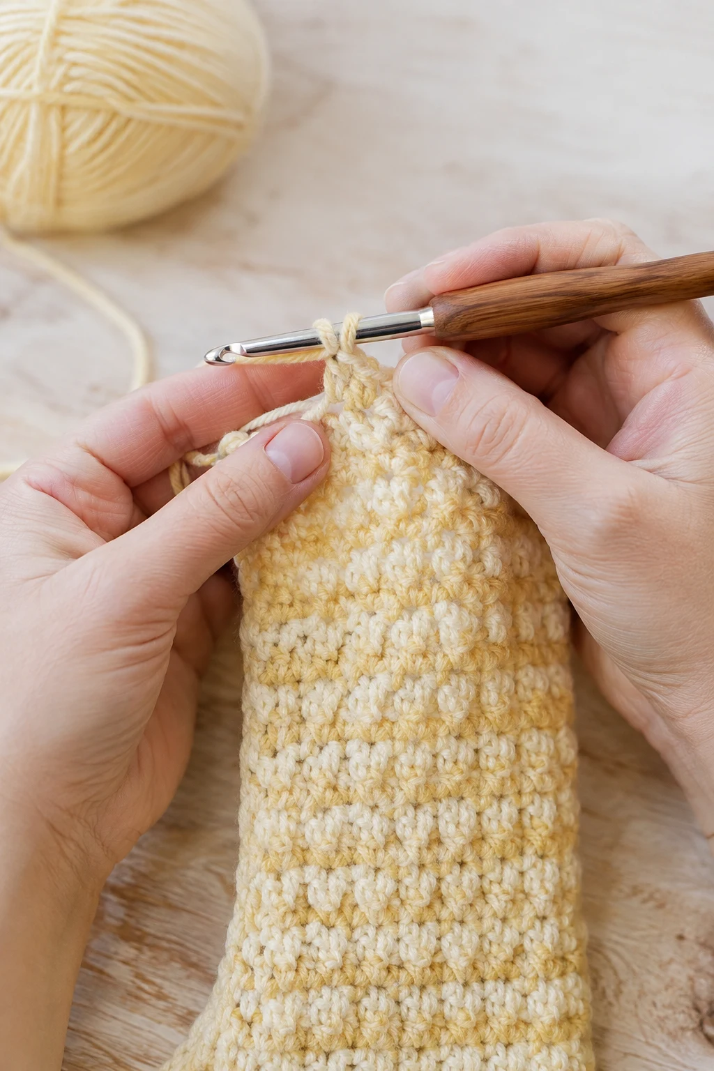 hands actively performing the