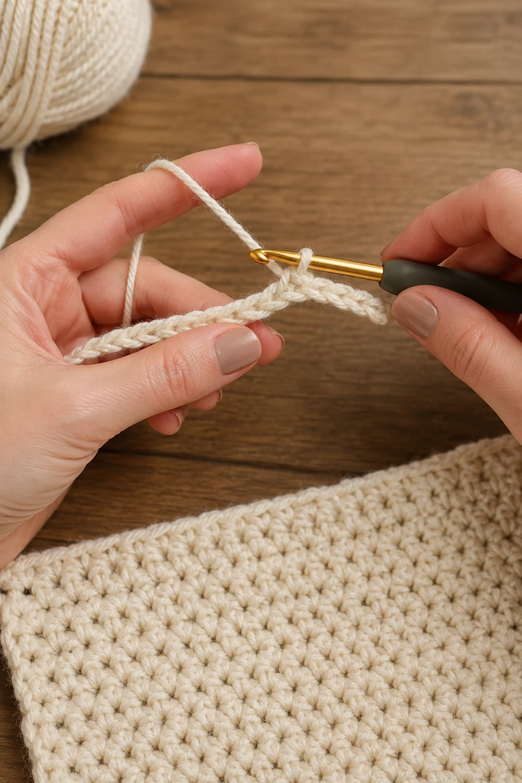hands actively performing the