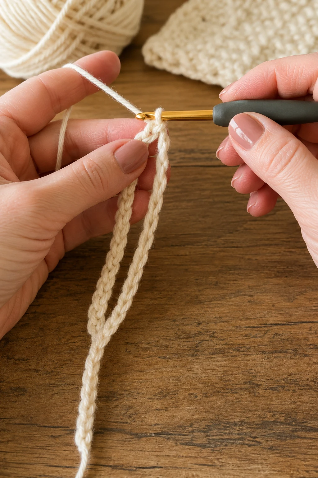 hands actively performing the
