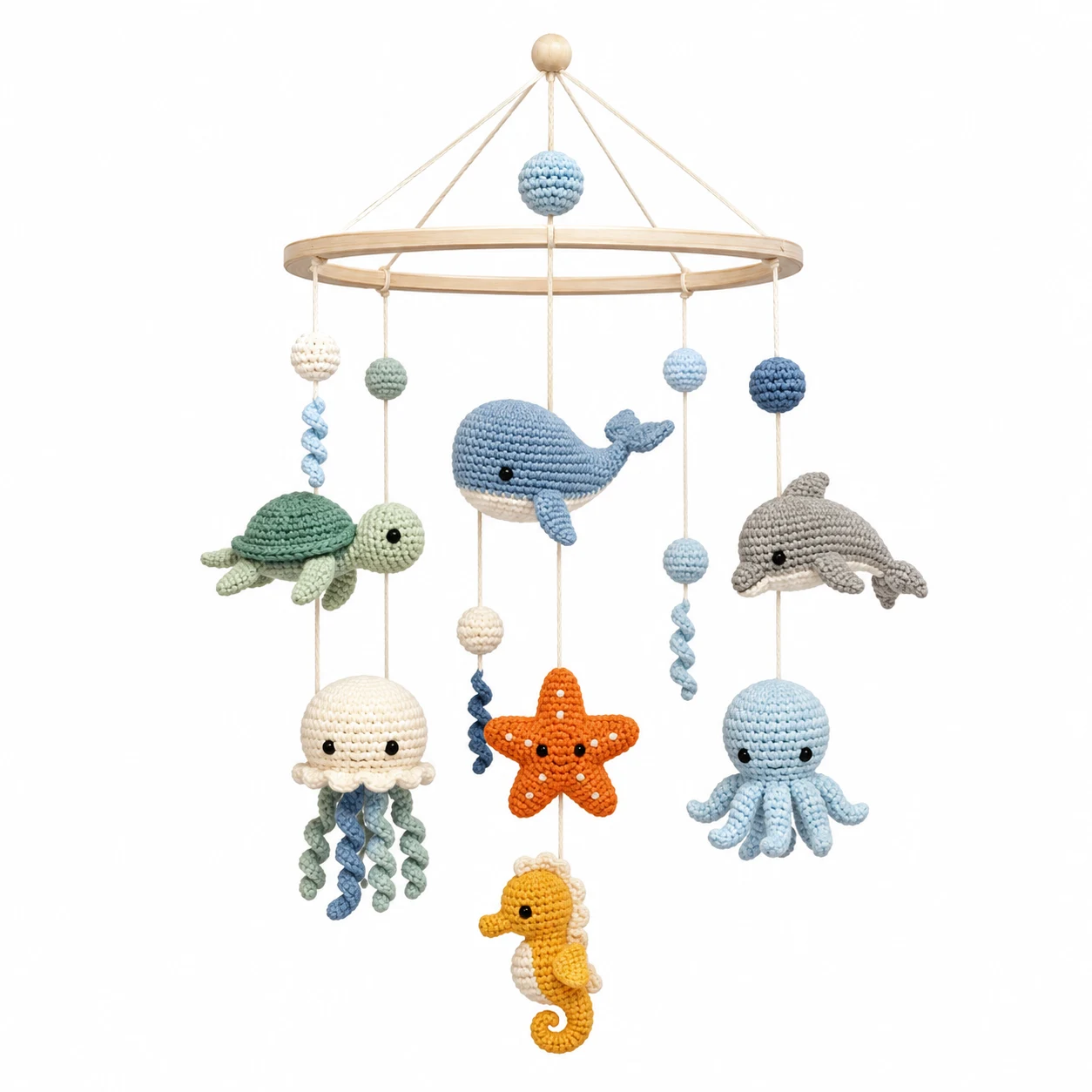 Ocean Animals Crochet Baby Mobile DIY Kit