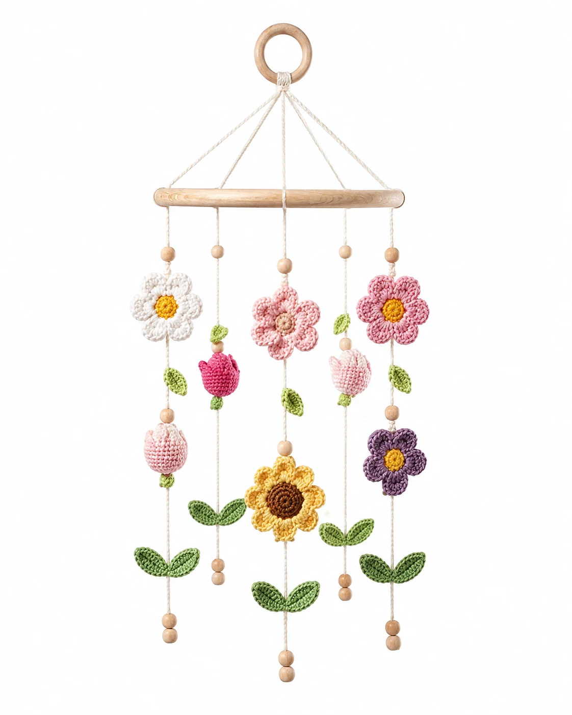 Crochet Flower Baby Mobile DIY Kit