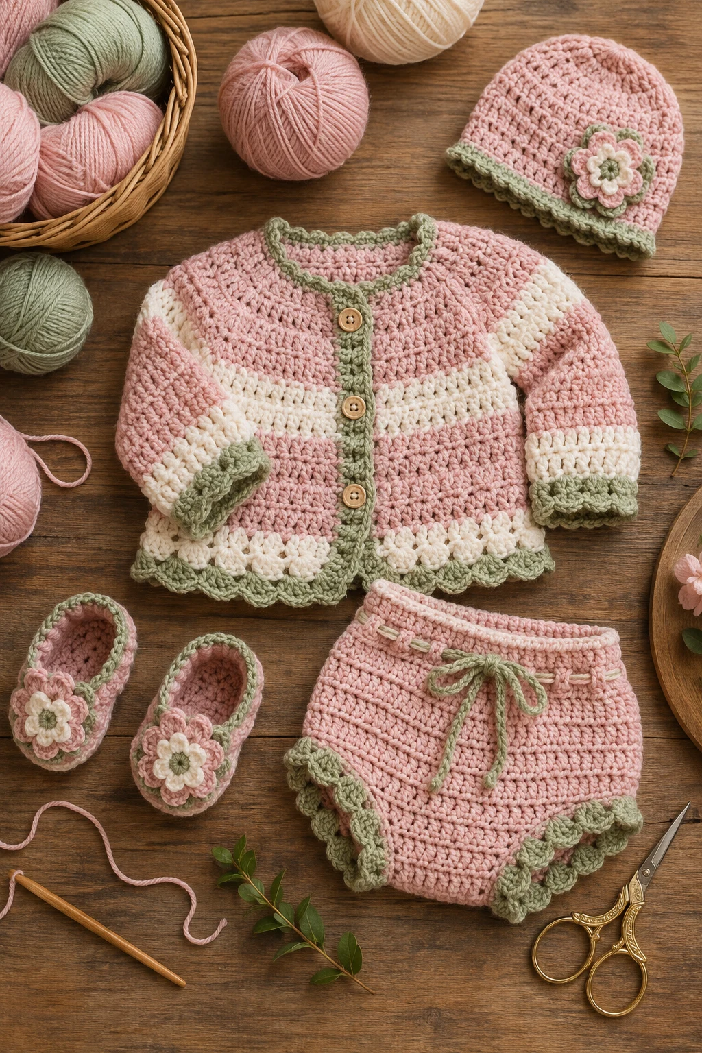 Crochet Baby Clothes Set — crochet baby style outfit