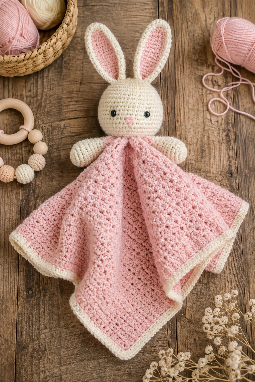 Bunny Lovey Blanket — crochet baby style outfit