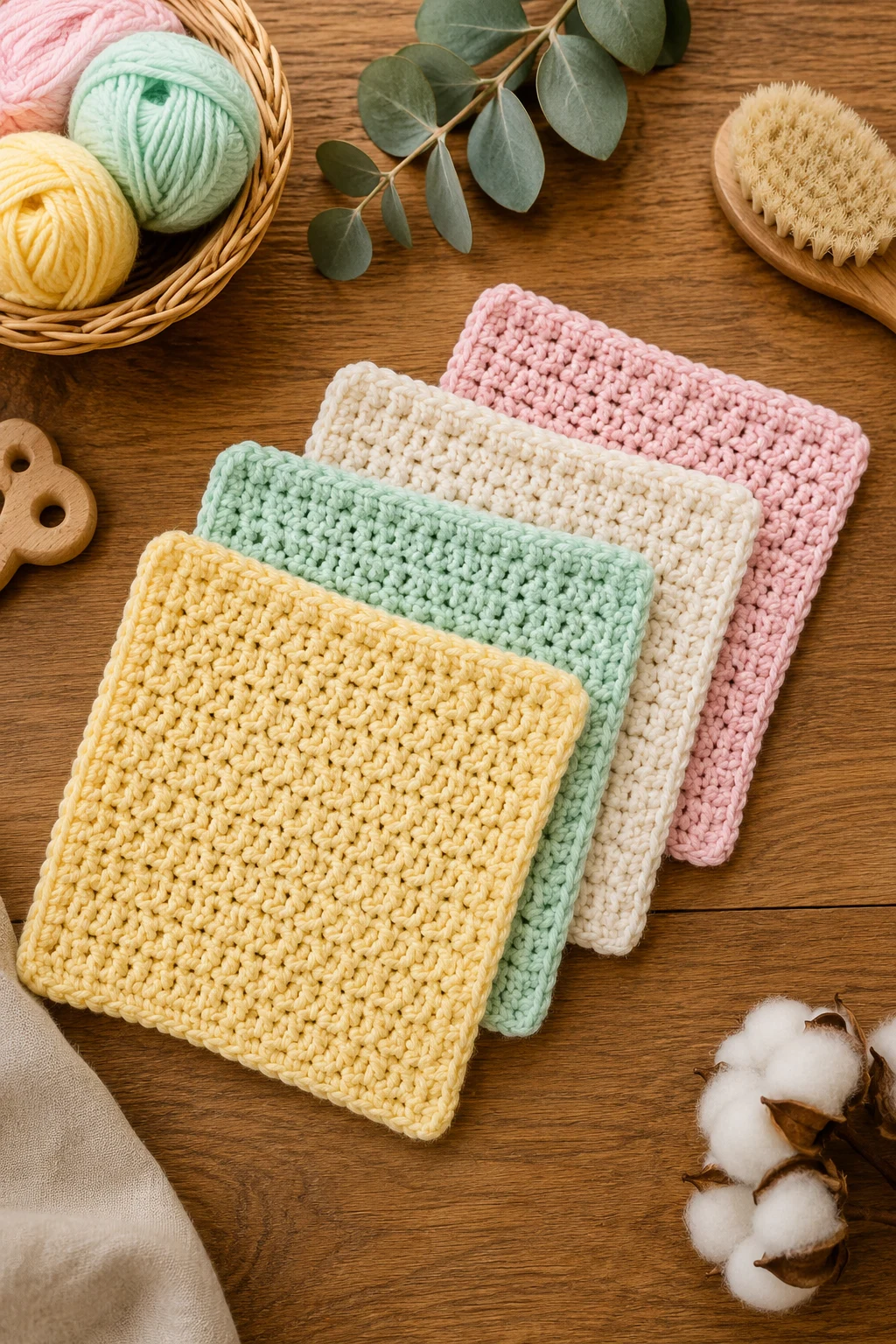 Crochet Baby Washcloth Set — crochet baby style outfit