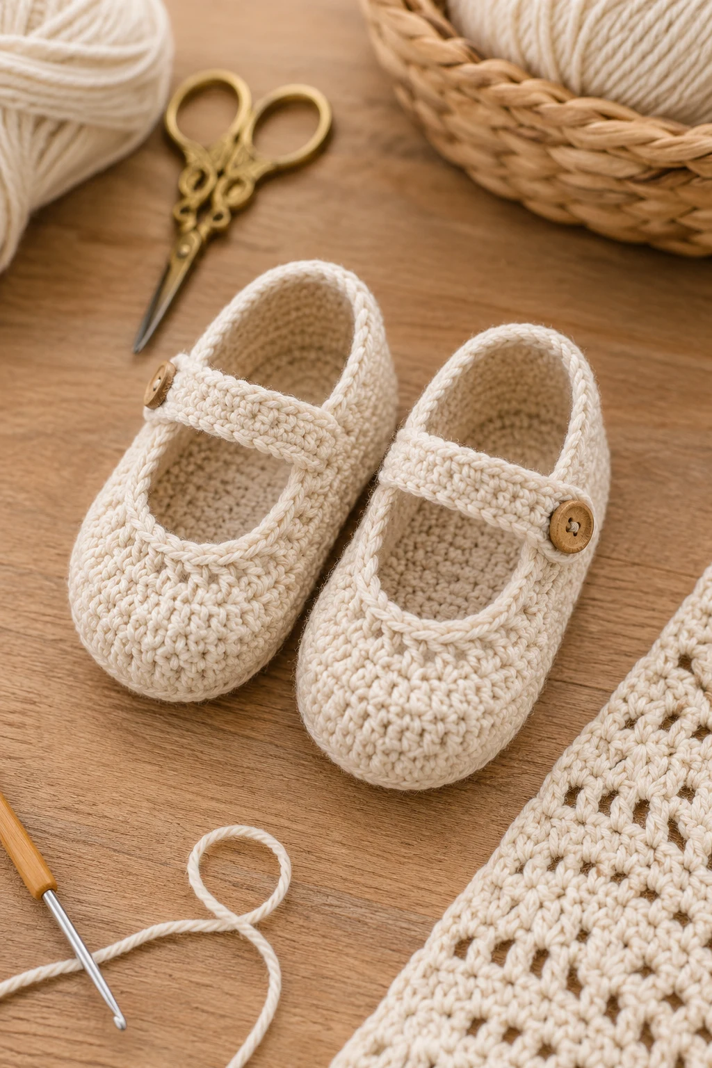 Mary Jane Crochet Baby Shoes — crochet baby style outfit