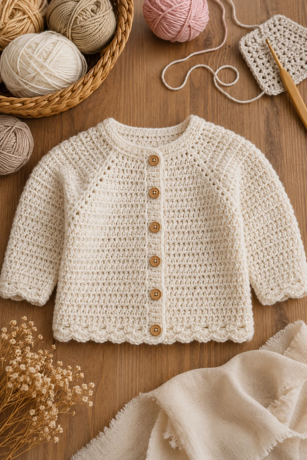 Crochet Baby Cardigan — crochet baby style outfit